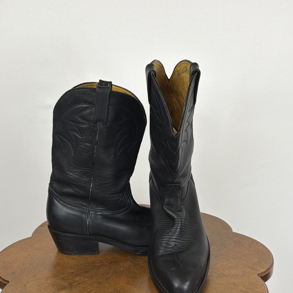 Durango Black Leather Western Boots Tonal Stitching Men's 9.5 Style TR780